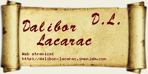 Dalibor Laćarac vizit kartica